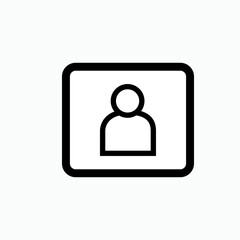 Contact  Icon. Contact Person, Personal Symbol - Vector, Applied for Design, Presentation, Website or Apps Elements.  