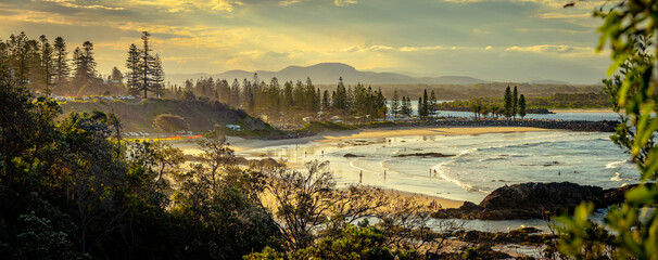 Views of the Town beach and Flagstaff Cove in Port Macquarie, NSW, Australia