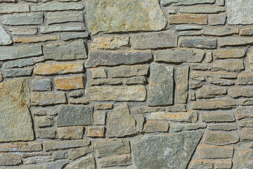 Pattern of stone wall surface.Texture of a stone wall, Stone fence gray background.
