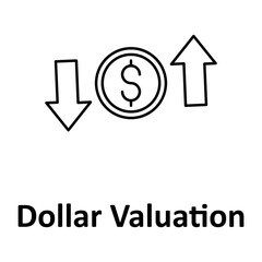 Dollar valuation vector icon easily modify

