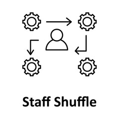 Staff shuffle vector icon easily modify

