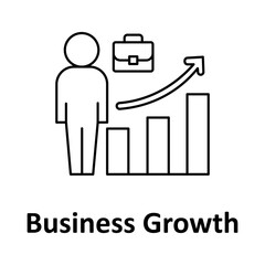 Business growth vector icon easily modify

