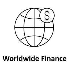 Worldwide finance vector icon easily modify

