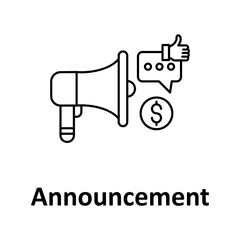 Announcement vector icon easily modify

