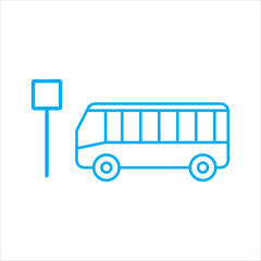 bus stop icon vector illustration