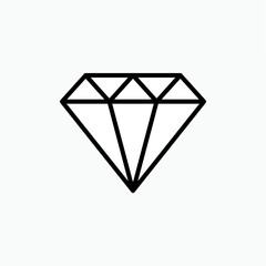 Diamond Icon. Jewellery  Illustration As A Simple Vector Sign & Trendy Symbol for Design, Websites, Presentation or Application.  