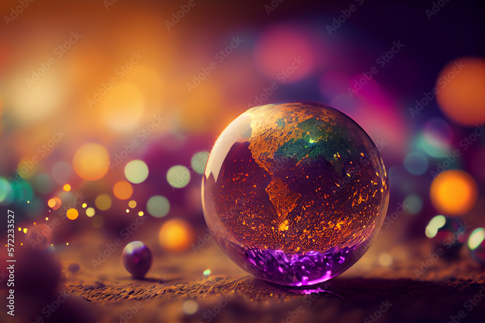 Aufkleber beautiful abstract world on a bright bokeh background