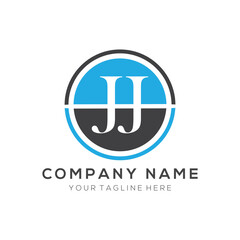 JJ letter logo design template elements. JJ letter vector logo.