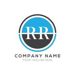 RR letter logo design template elements. RR letter vector logo.