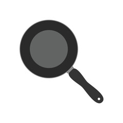 frying pan flat design vector illustration