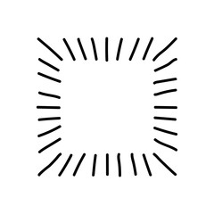 Sun burst vintage shapes of sun ray frames retro vector design elements