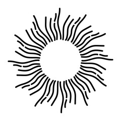 Sun burst vintage shapes of sun ray frames retro vector design elements