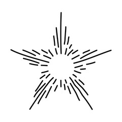 Fototapeta premium Sun burst vintage shapes of sun ray frames retro vector design elements