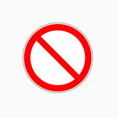 Stop Icon - Prohibition Vector, Sign and Symbol for Design, Presentation, Website or Apps Elements. 