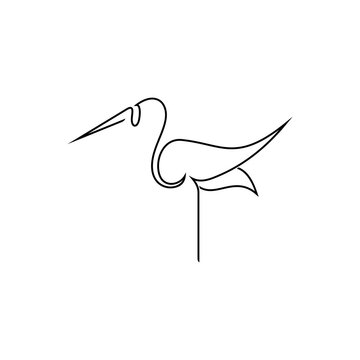 recommend clip art: stork illustration logo design shaped or with lines