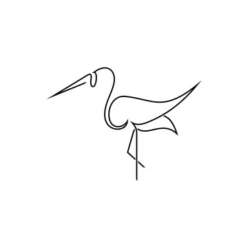 recommend clip art: stork illustration logo design shaped or with lines