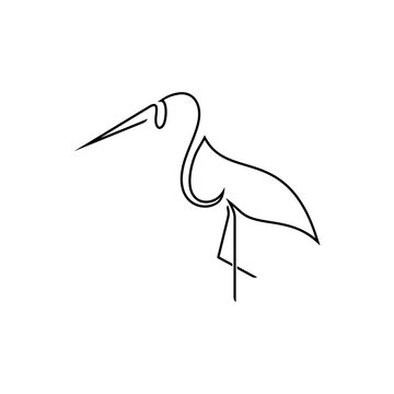 recommend clip art: stork illustration logo design shaped or with lines