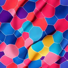 Seamless pattern of colored hexagonal cells 