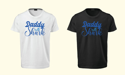 Daddy Shark, Typography T-shirt Design, SVG Design, SVG T-shirt Design, T-shirt Design