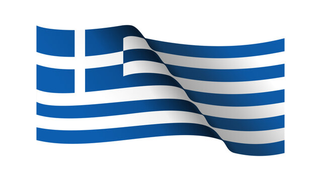 Waving flag of Greece