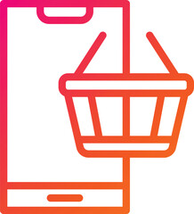 Online supermarket Vector Icon Design Illustration