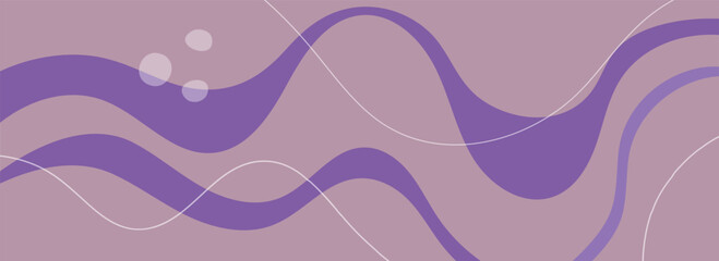 Wide web banner with organic curves and texture