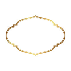 golden rectangle ramadan kareem frame. islamic background