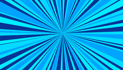 Retro banner with sun and rays in style of 70s