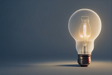light bulb on a dark background, lighting