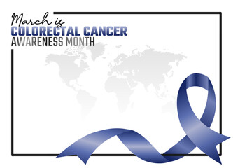 vector graphic of colorectal cancer awareness month good for colorectal cancer awareness month celebration. flat design. flyer design.flat illustration.