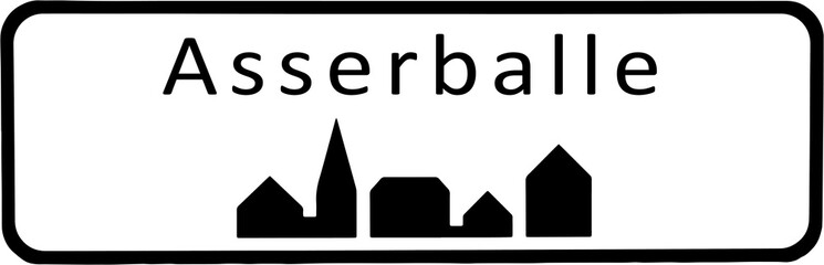 City sign of Asserballe