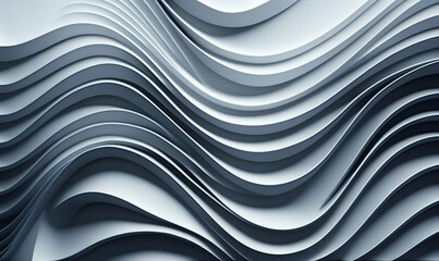 Abstract smooth wave lines background. Generative AI