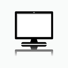 Monitor, Device Icon. Technology Instrument Symbol  - Vector
