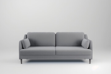 Comfortable Couch on an Empty White Background