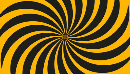 Retro banner with sun and rays in style of 70s