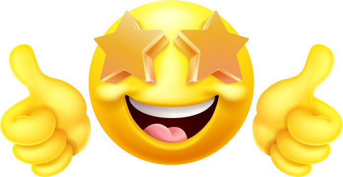 Emoji Emoticon Face Star Eyes Cartoon Icon
