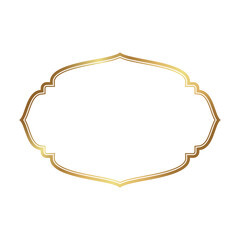 golden rectangle eid mubarak frame. islamic background