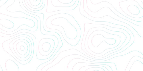 Fototapeta na wymiar Abstract Topographic map background with wave line. gradient multicolor wave curve lines banner background design. Vector illustration. Line topography map contour background.
