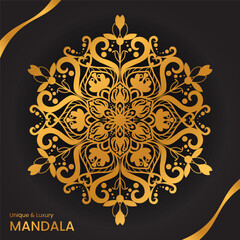 Luxury Gorgios Ornamental Mandala Pattern. Henna Tattoo Mandala.