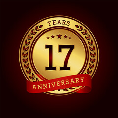 17th anniversary celebration logo design. Vector Eps10