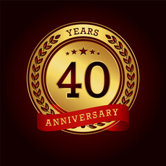 40th anniversary celebration logo design. Vector Eps10