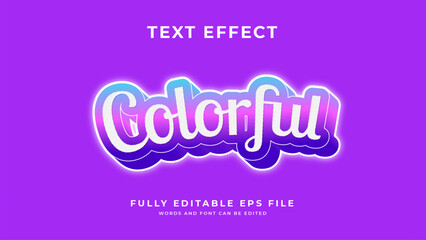 Colorful text effect