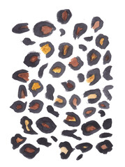 Leopard animal skin png file Watercolor handpainted and handdrawn illustration Great for creating pattern, greeting card, texture and etc.