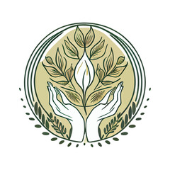 Nature Charity Logo Icon design. Beautiful artwork illustration