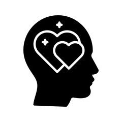 Head heart icon. sign for mobile concept and web design. vector illustration