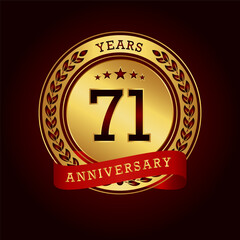 71th anniversary celebration logo design. Vector Eps10