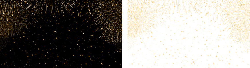 fireworks frame for new year party event transparent background  - obrazy, fototapety, plakaty