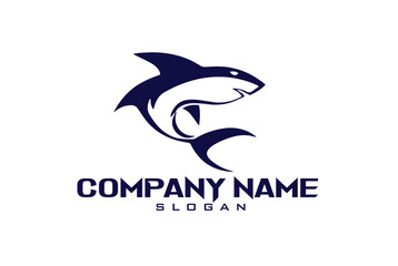 shark - vector logo, icon illustration mascot