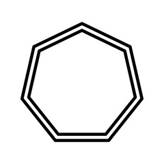 Heptagon icon. sign for mobile concept and web design. vector illustration