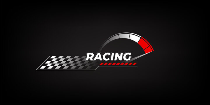Sport car decal stripes. Car tuning stickers, speed racing stripes. Red markings for transport. Isolated on black background